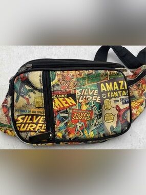 Marvel Retro Comic-Print Unisex Fanny pack, crossbody  Waist Bag Spider-Man Hulk